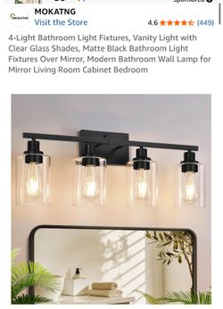 MOKATNG new 4 black bathroom light fixture