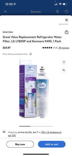 Great Value Refrigerator Filter