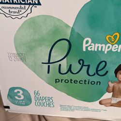 Pampers Pure Protection Size 3 “66 Diapers “ 