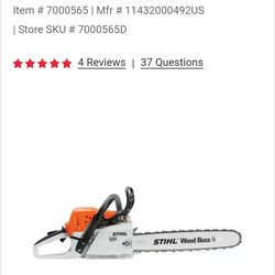 STIHL CHAINSAW WOOD BOSS