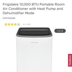 Frigidaire 13,000 BTU Portable AC with Heat Pump and Dehumidifier