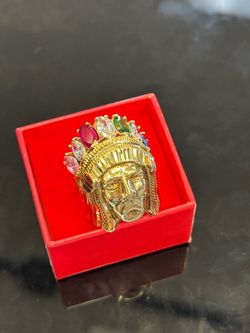 10k Gold Indian Head Ring