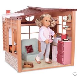 Barbie Doll American girl House Cabin Playhouse Cabin