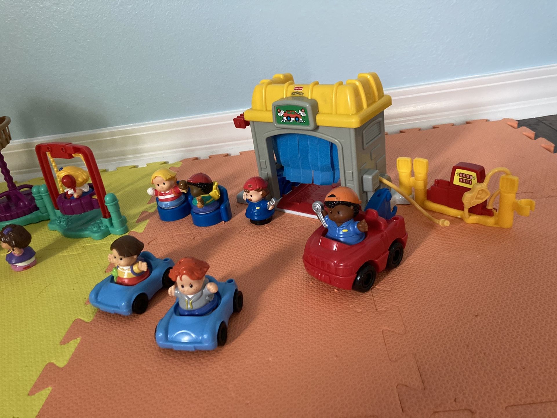Fisher Price Little People Playground and Service Garage Sets