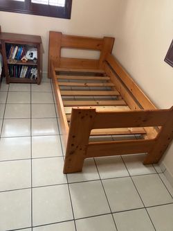 Solid Pine Wood Twin Bed Frame