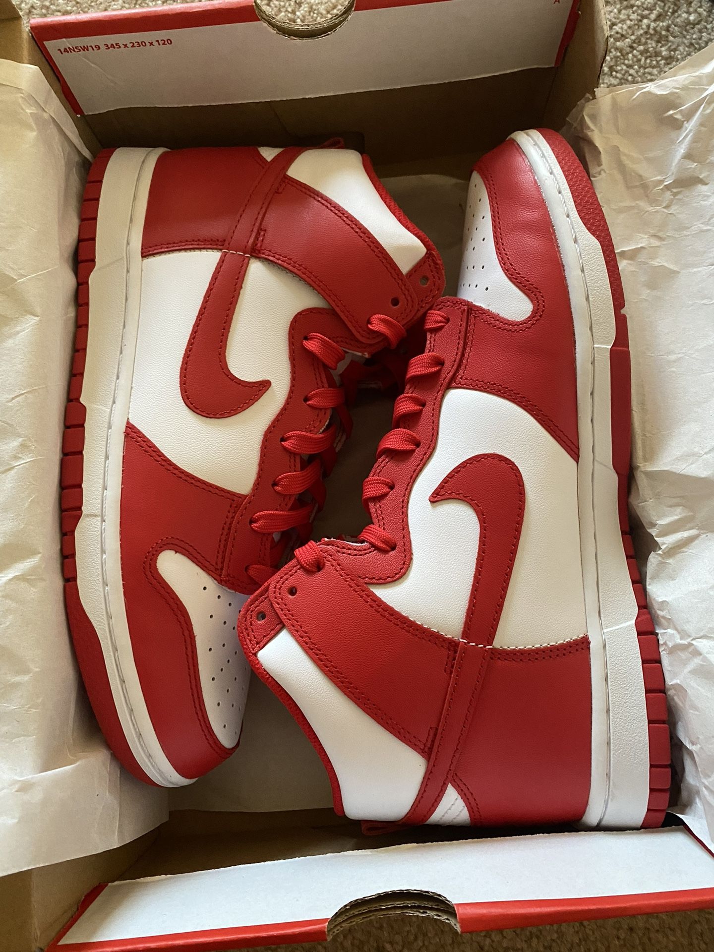 Nike Dunk High University Red Size 10.5