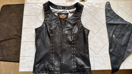 SOFT LEATHER Harley Davidson ladies Vest SMALL