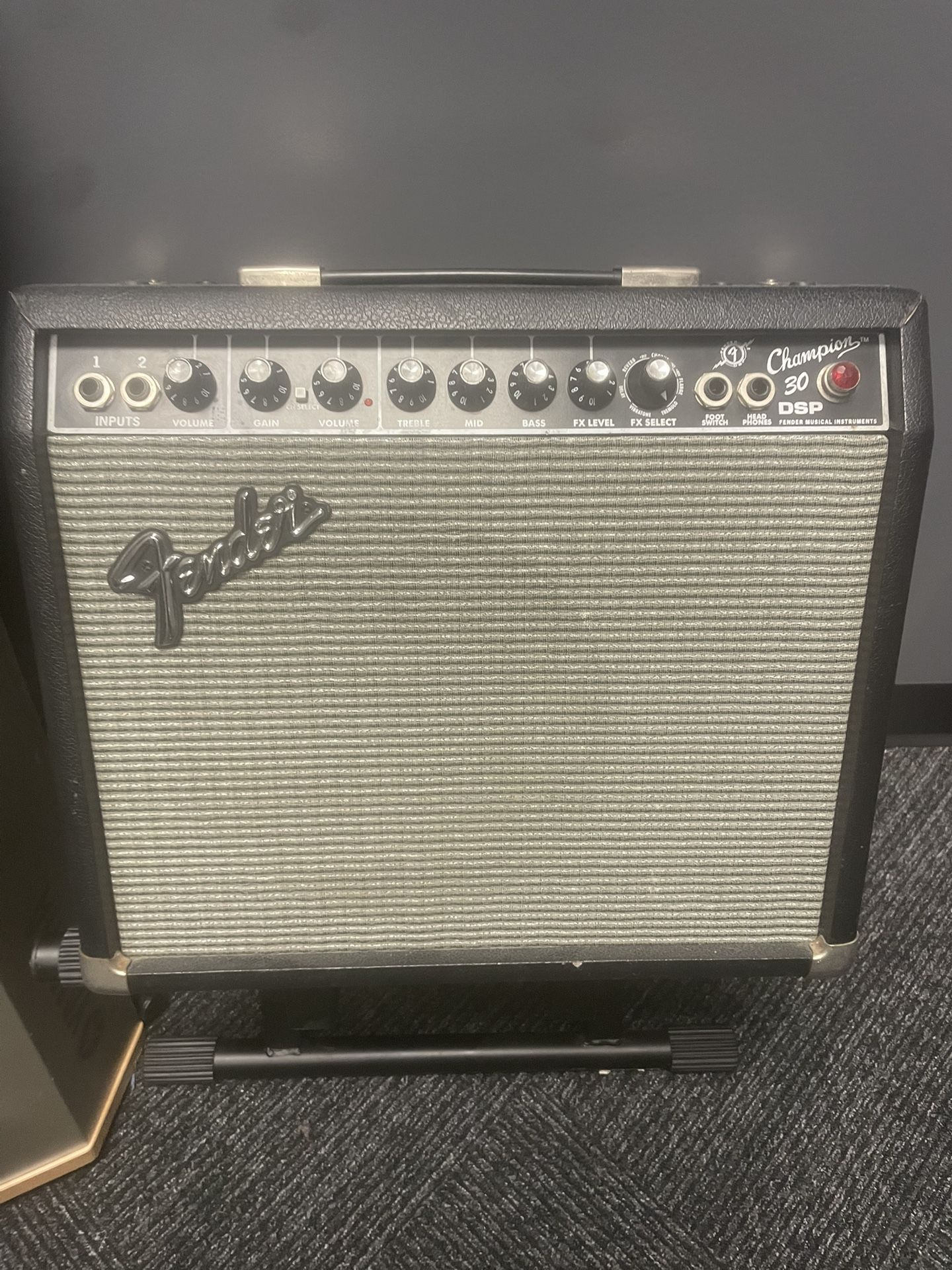 Amp Stand & Fender Amplifier