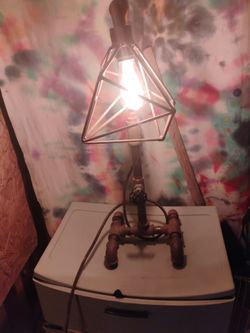 Steampunk vintage handmade lamp