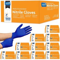 Inspire Nitrile Gloves Medical Examination | The Original Quality Stretch Cobalt Blue | 4.5 Grade Disposable Gloves Latex Free Doctor