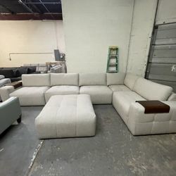 Aiden & Ivy Paige 6-piece Modular Fabric Sectional