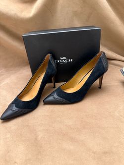 Coach Black Suede & Leather Pumps- size 7