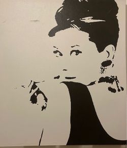 Audrey Hepburn Black and White Pop Art Print