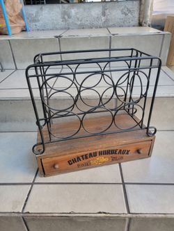 Château Bordeaux Wine Rack with Wood Drawer