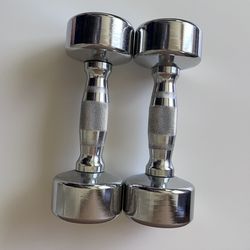 York Barbell 10 lb Chrome Dumbbells