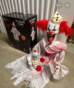 Ice Scream Clown 7.5 Ft Halloween Animatronic