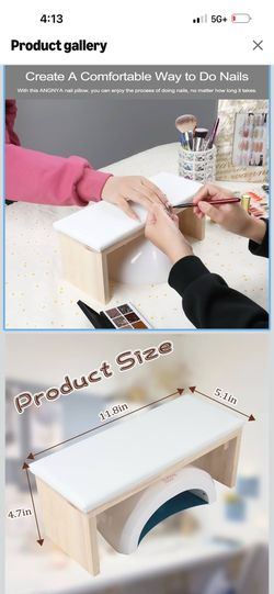 Arm Rest for Nail Techs, Professional Microfiber Leather Nail Arm Rest Cushion