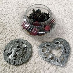 Vintage RAWCLIFFE PEWTER Potpourri Jar With Two Lids PC2990/PO2908 and Potpourri