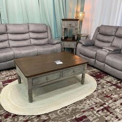 Brand New🐜$40 Down Payment Finance ▪️▪️Jarita Chocolate Double Reclining Living Room Set ▪️Sofa & Loveseat 
