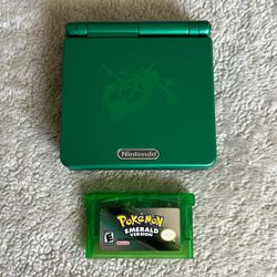 Rayquaza Gameboy Advance SP with Charger and Game
