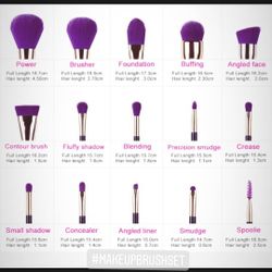 15pcs LA MAKEUP Full Brush Set