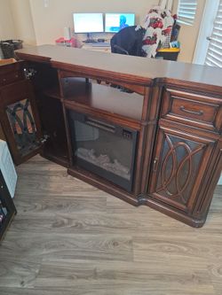 Electric Fireplace TV Stand Console Cabinet