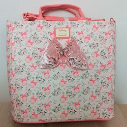Loungefly Disney Minnie Mouse Floral Convertible Backpack and Tote Bag