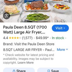 New In The Box- Paula Dean 8.5 Quart Air Fryer- Savannah Blue