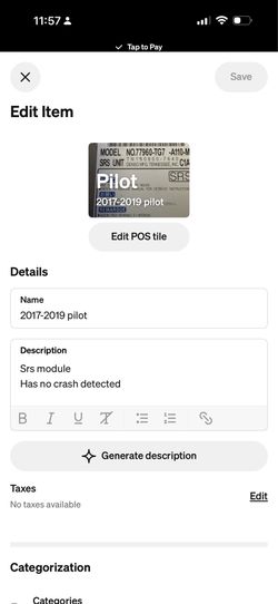 16 up pilot air bag module