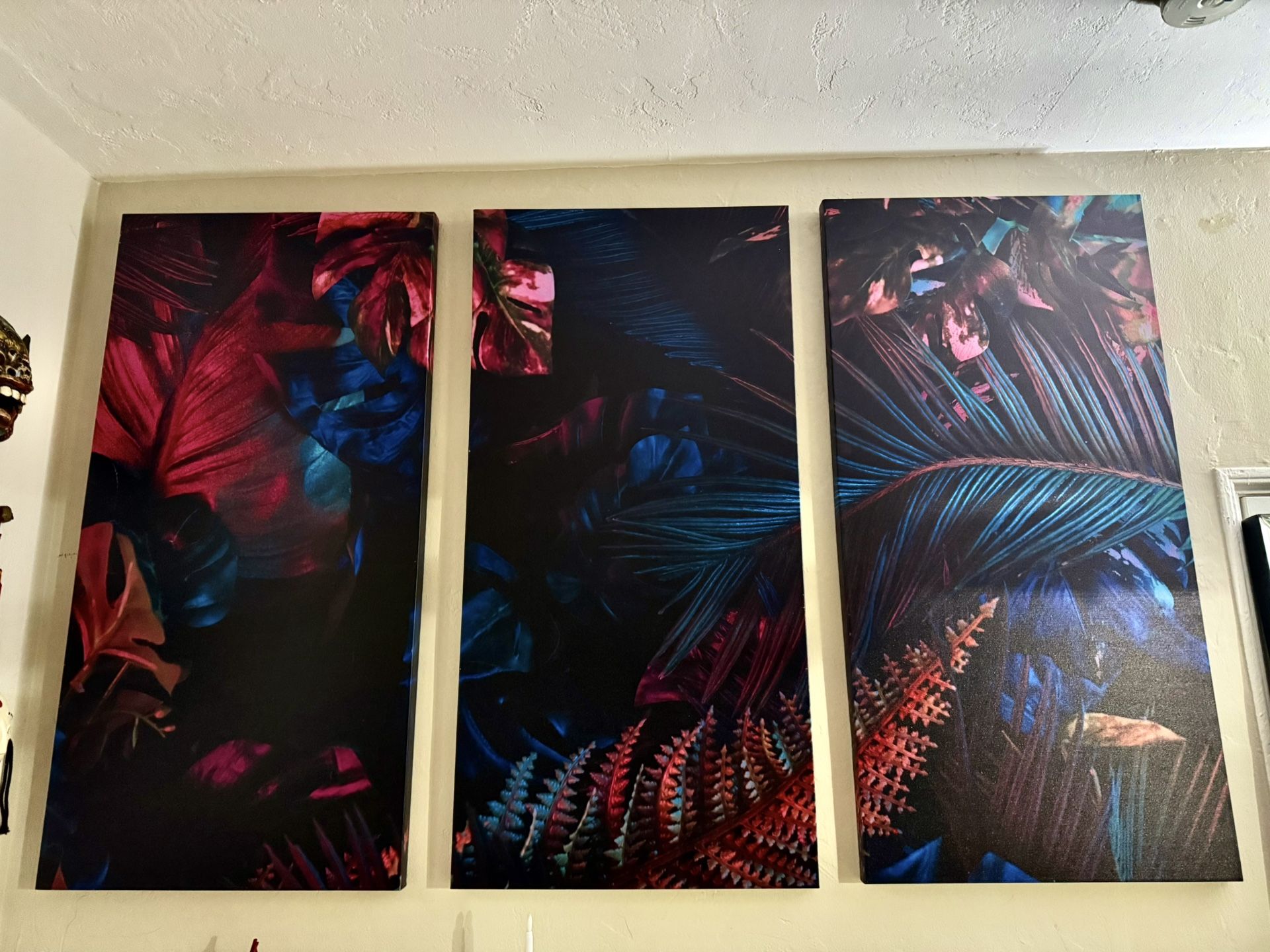 3 Large Tropical Canvas Paintings