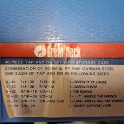 Tap & Die Set 40 Piece SAE