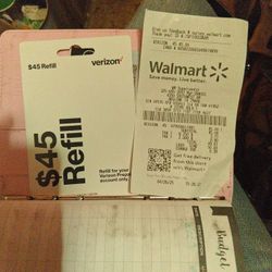 Prepaid Verizon. Refill  $45