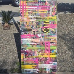 1 Painting Made From 50 Other Paintings You Add The Missing Piece In The Middle - Artwork On Canvas