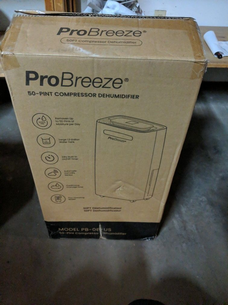 ProBreeze 50 pint Compressor Dehumidifier 