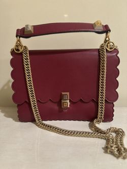 Fendi Burgundy Shoulder leather Bag