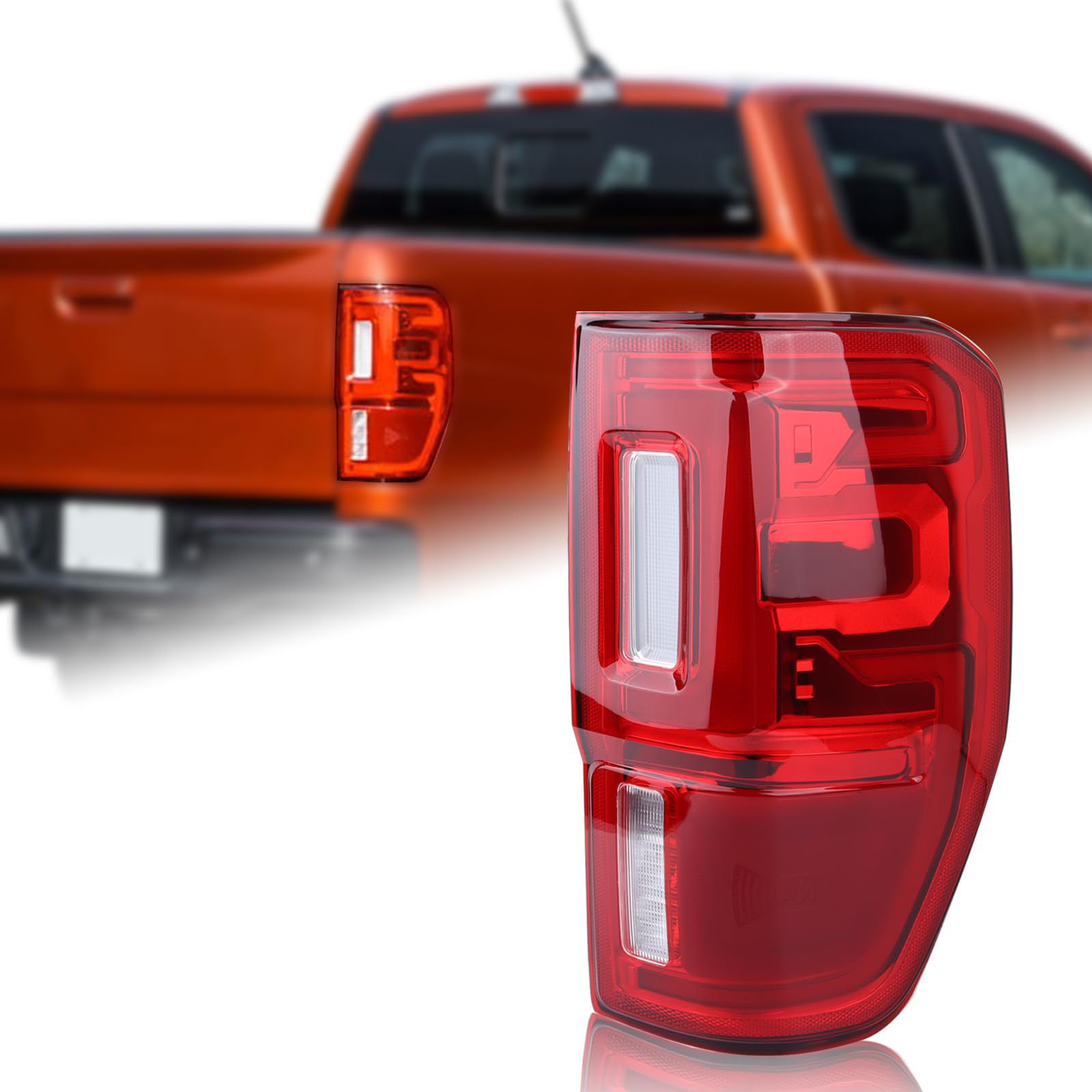 LED Tail Light Rear Lamp Assembly W/Blind Spot (Module NOT Included) Compatible With 2019-2023 Ford Ranger Right Passenger Side KB3Z-13404-G Right (Pa
