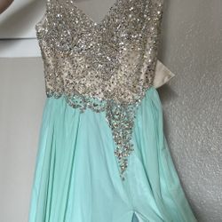Aqua Prom Dress