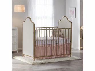 Gold Little Seeds Piper Upholstered Crib