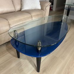 Modern glass, coffee table and end table