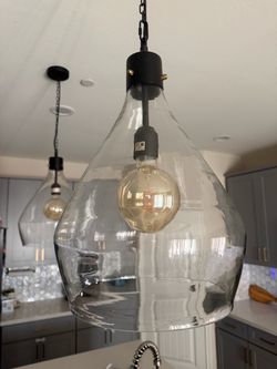 2 Glass Pendant Lights