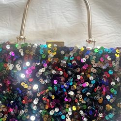 Small sequence multicolor clutch purse FYI- New no chain. Great gift. 