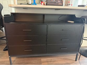 Black Dresser with Six Drawers - Like New