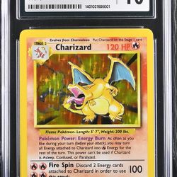 1999 CGC PSA Charizard GEM MINT 10 Base Set Holo Rare Pokemon Card 