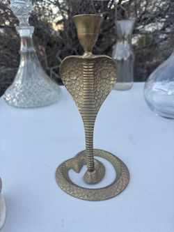 Brass Cobra Candle Holder