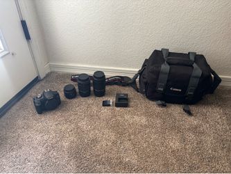 Canon E7 EOS Rebel Camera T7 EF-S 18-55mm IS II Kit EFS 55-250mm 75-300mm