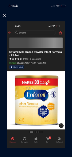Yellow enfamil