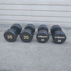  Rubber Coated Hex Dumbbells 30lbs ,35lbs 