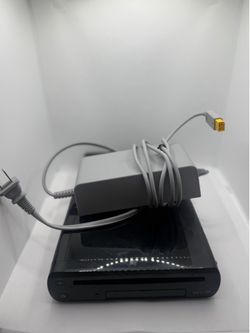 Nintendo Wii U Console 32GB Black Tested Mario Kart 8 Installed OEM Power Adapter