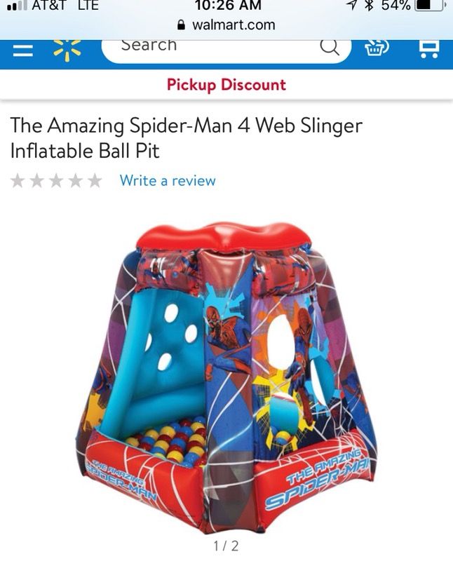Spiderman inflatable ball pit