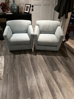 2 Accent Chair Light Blue